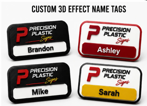 Precision Plastic Signs - Plastic nametags