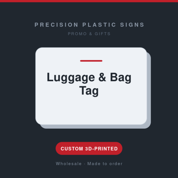 Luggage & Bag Tag - custom 3D-printed by Precision Plastic Signs