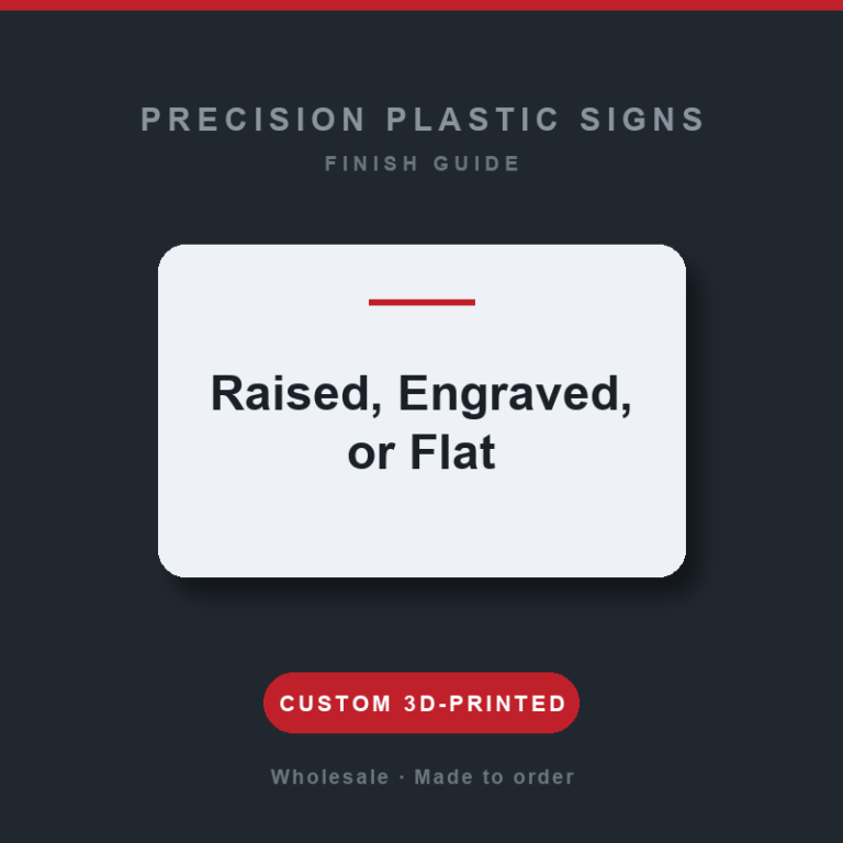 Raised, Engraved, or Flat: How to Choose a Sign Finish