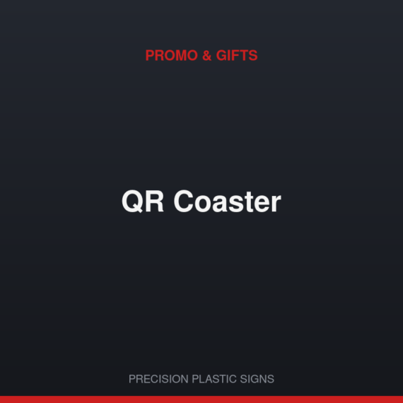 QR Coaster - custom 3D-printed QR code by Precision Plastic Signs